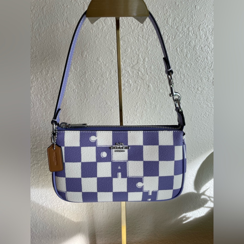 Coach purple checkered Nolita 19